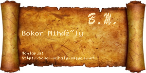Bokor Mihály névjegykártya