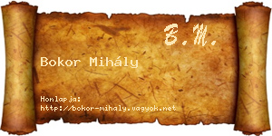 Bokor Mihály névjegykártya